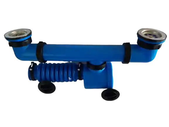 Artículo 13 - Sifón doble con sopapa completa y fuelle de pvc